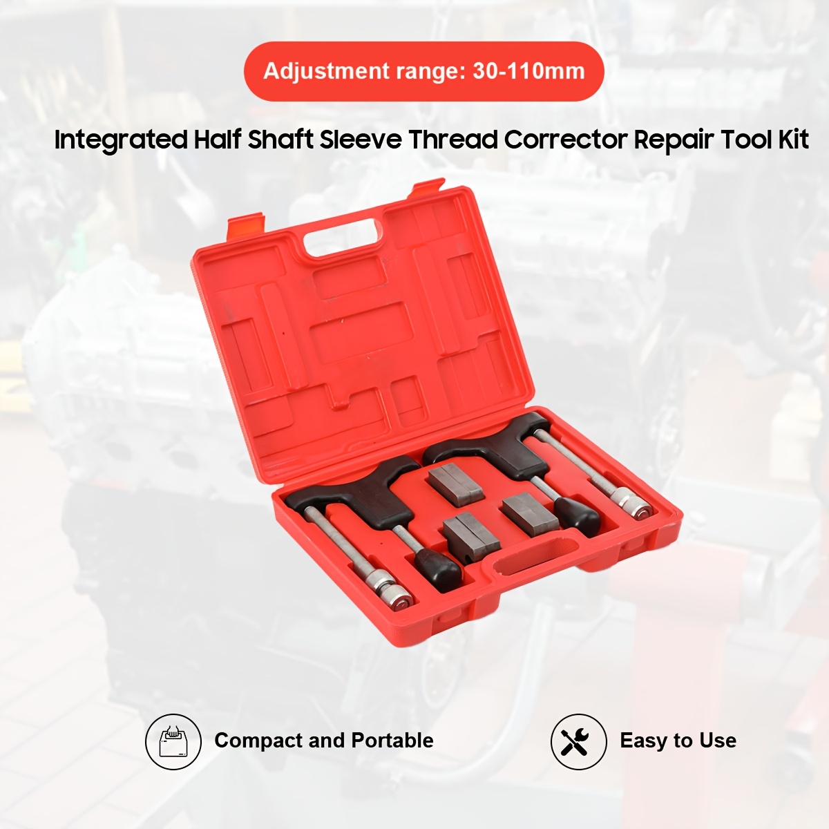 Integrated Half Shaft Sleeve Thread Corrector Repair Tool Kit