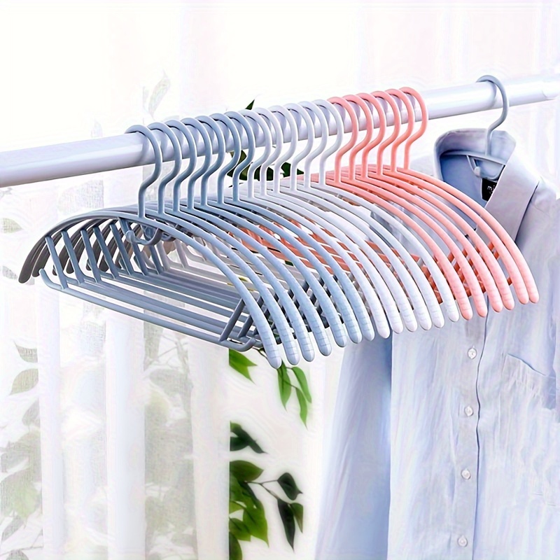 

10pcs Adult Non-slip Hangers For Clothing Shop Semi-circle Seamless Bold Hanging Hangers Wet And Dry Support Household Clothes Hangers