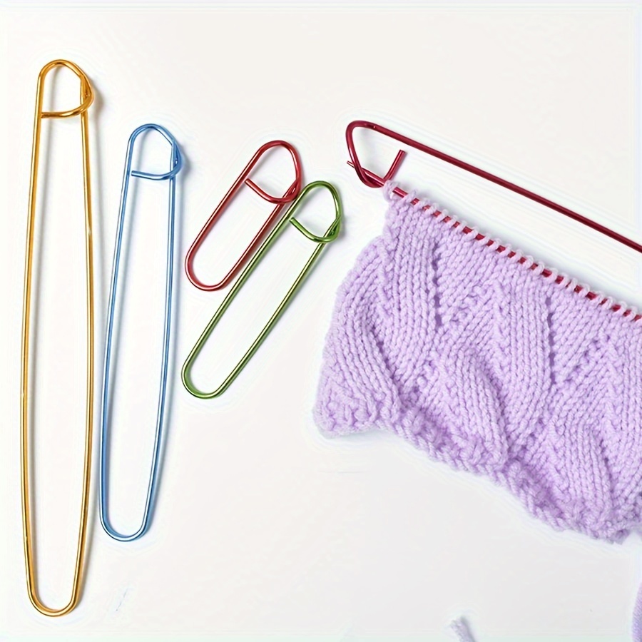 

6-piece Set Of Mixed Color Super Large Safety Pins For Knitting & Crochet Notions - Diy Handmade Yarn Markers, Stitch Holders, And Sweater Pins For Knitting Tools And Accessories