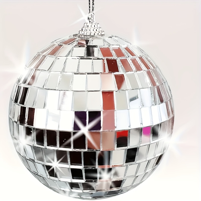 

4pcs Silvery Mirror Disco Ball- Parties, Weddings, Graduation Ceremonies And -no Power Needed, Easy To Hang Design, Christmas Hanging Decorations