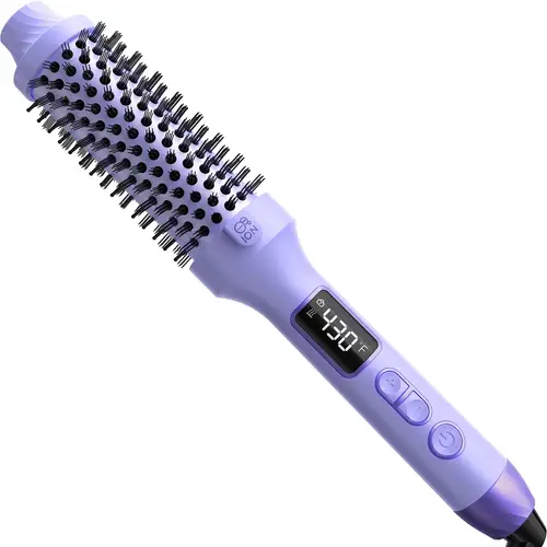 thermal brush for blowout look 1 5 inch heated round brush curling iron brush with 10 temperature control hot brush styler thermal round brush dual voltage for travel not a blowdryer