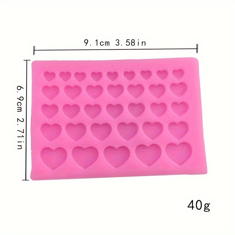 Image of 1pc Heart-shaped Silicone Mold For Fondant, Chocolate & Candy - Perfect For Valentine's Day Baking And Diy Cake Decorations