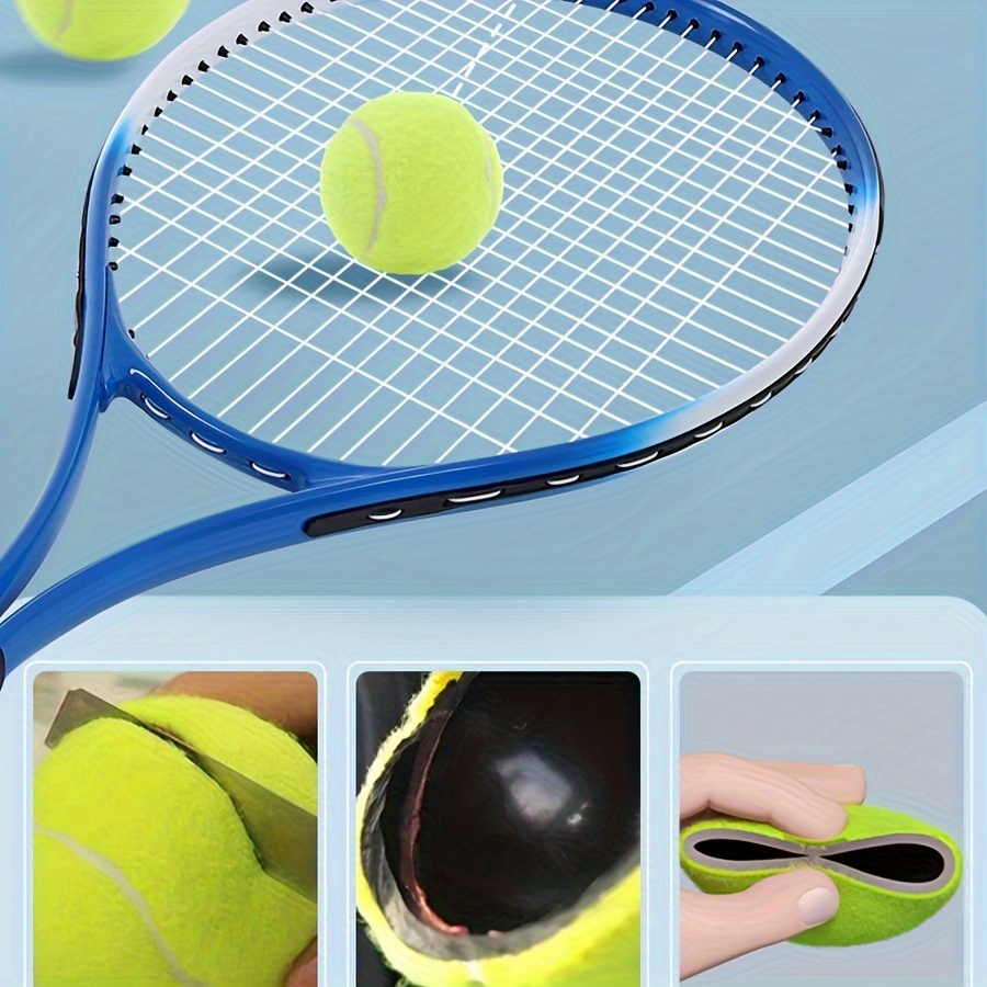 professional aluminum alloy tennis rackets for adults durable high bounce with 1 large ball included ideal for training competitive play double racket home tennis details 8