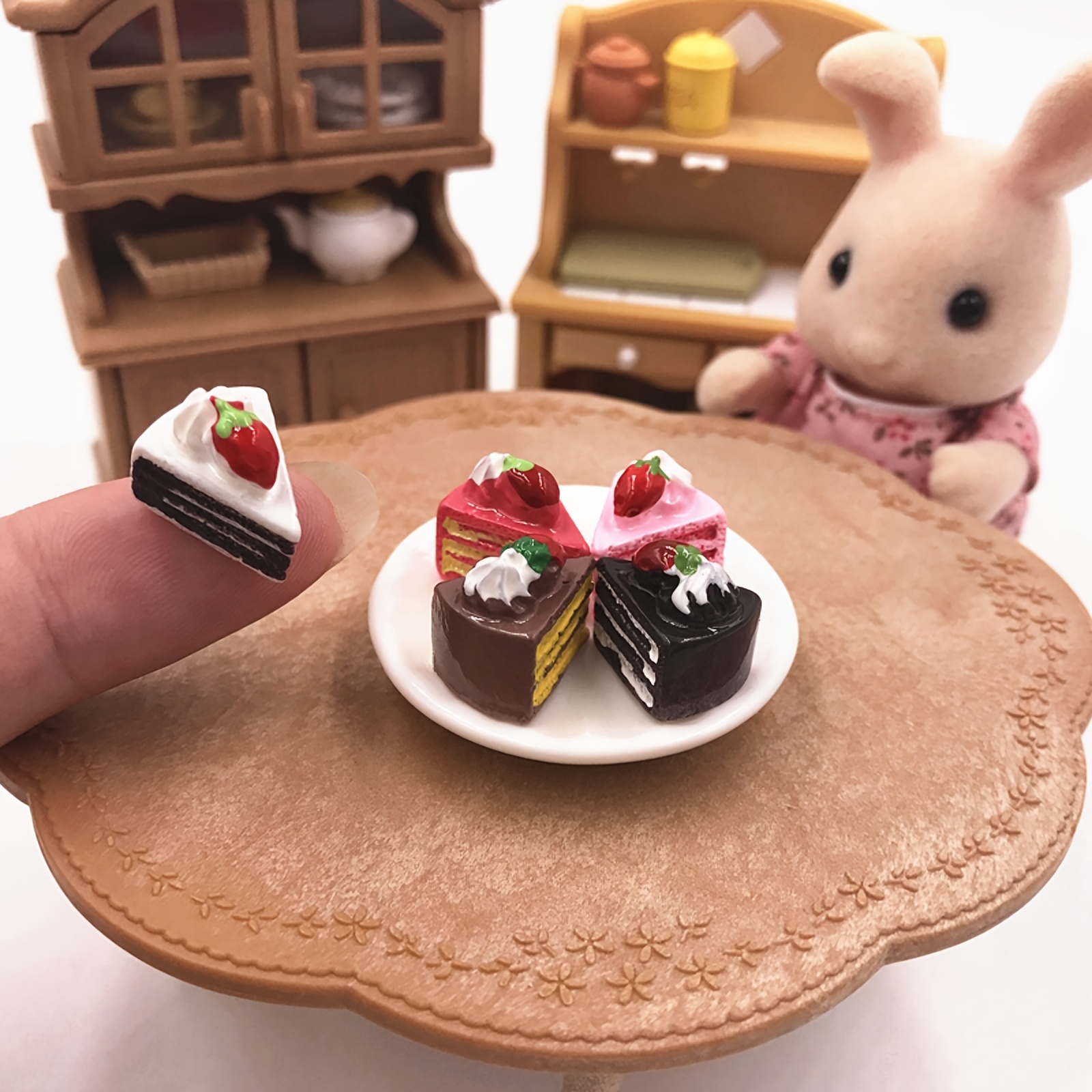 Mini Cakes Miniature Food Models Dollhouse Accessories Doll - Temu