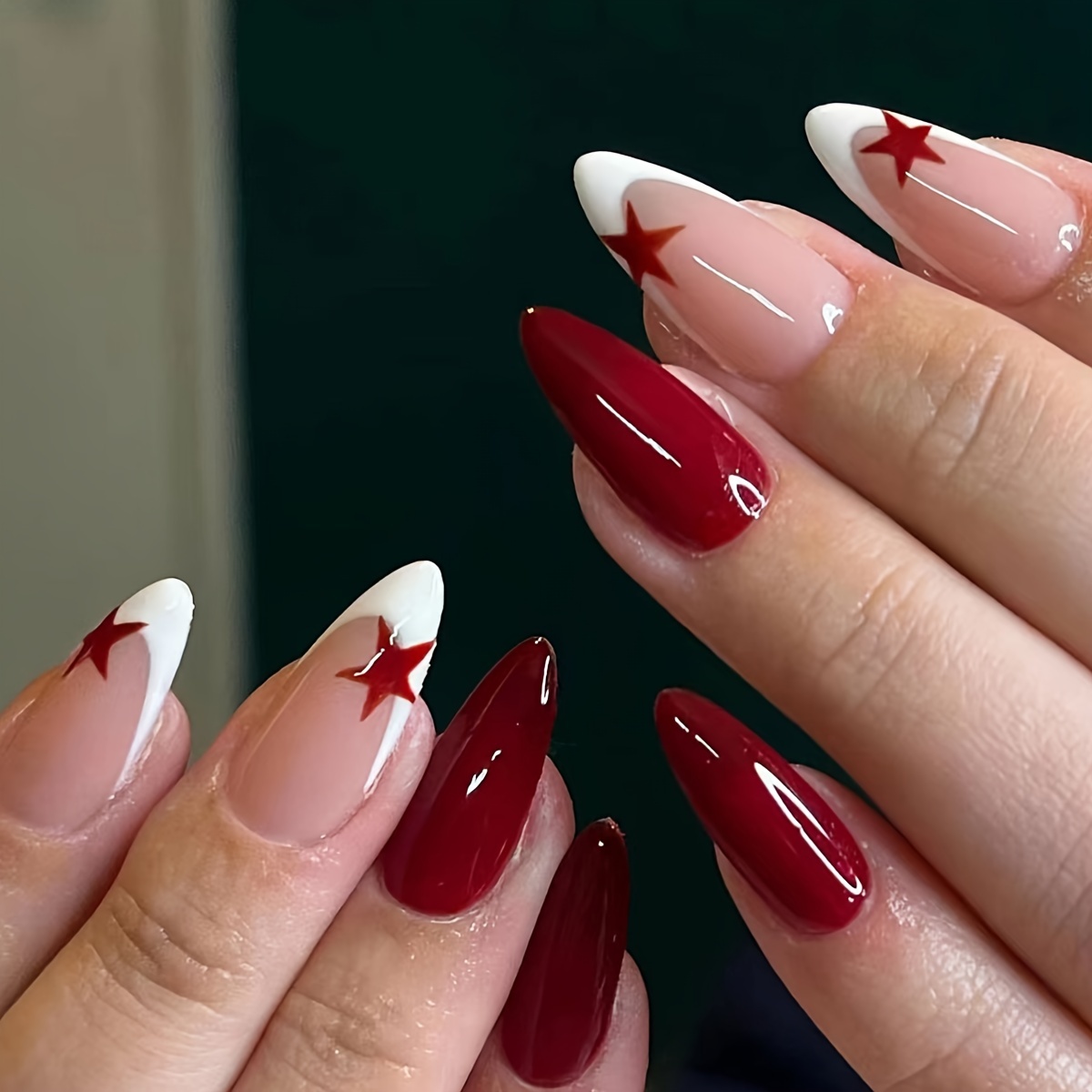 24pcs Nail Art And 1pc Jelly Glue And 1pc Rub Strip