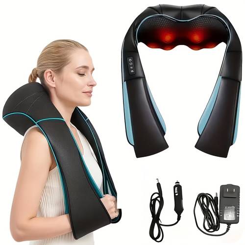 shiatsu neck and shoulder massager with heating function massage neck back shoulders kneading massage to muscle gift for wife husband father fathers day gifts