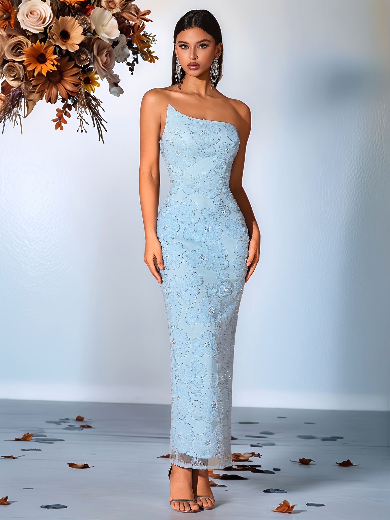 german prom dresses Long Tulle Prom Dress with Beaded Lace Forest Green / 2