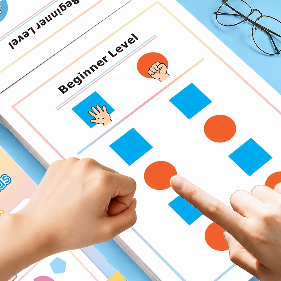 TEMU 32 Pages Kids Brain Training Activity Book With Shape Matching, Visual Recognition & Motor Skills Exercises Suitable For Homeschool, Learning,