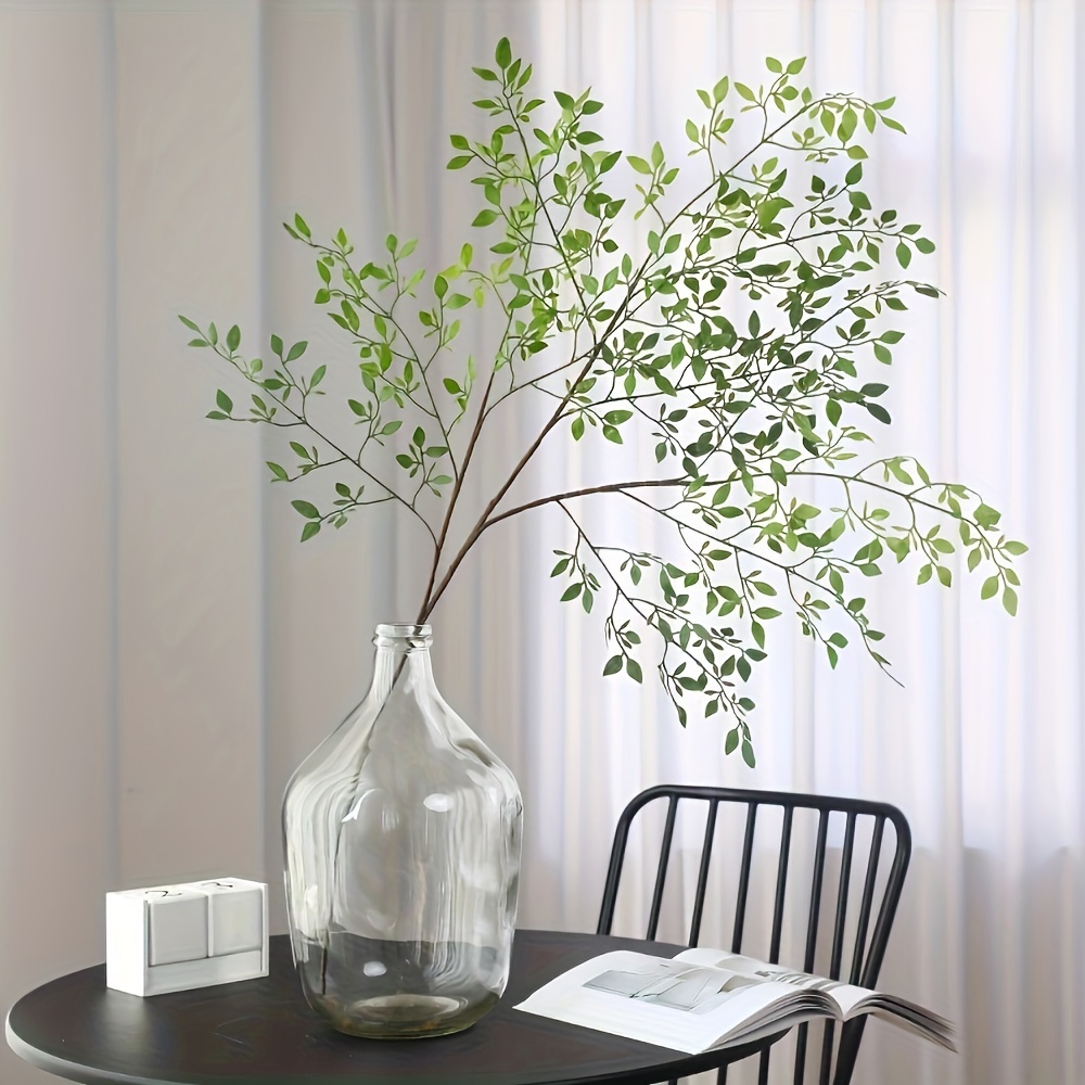

1pc Lifelike Artificial Bean Leaf Plant, 39.37" Tall - Perfect For Home Decor, Housewarming, Office Desk Accent, Holiday & Wedding Celebrations