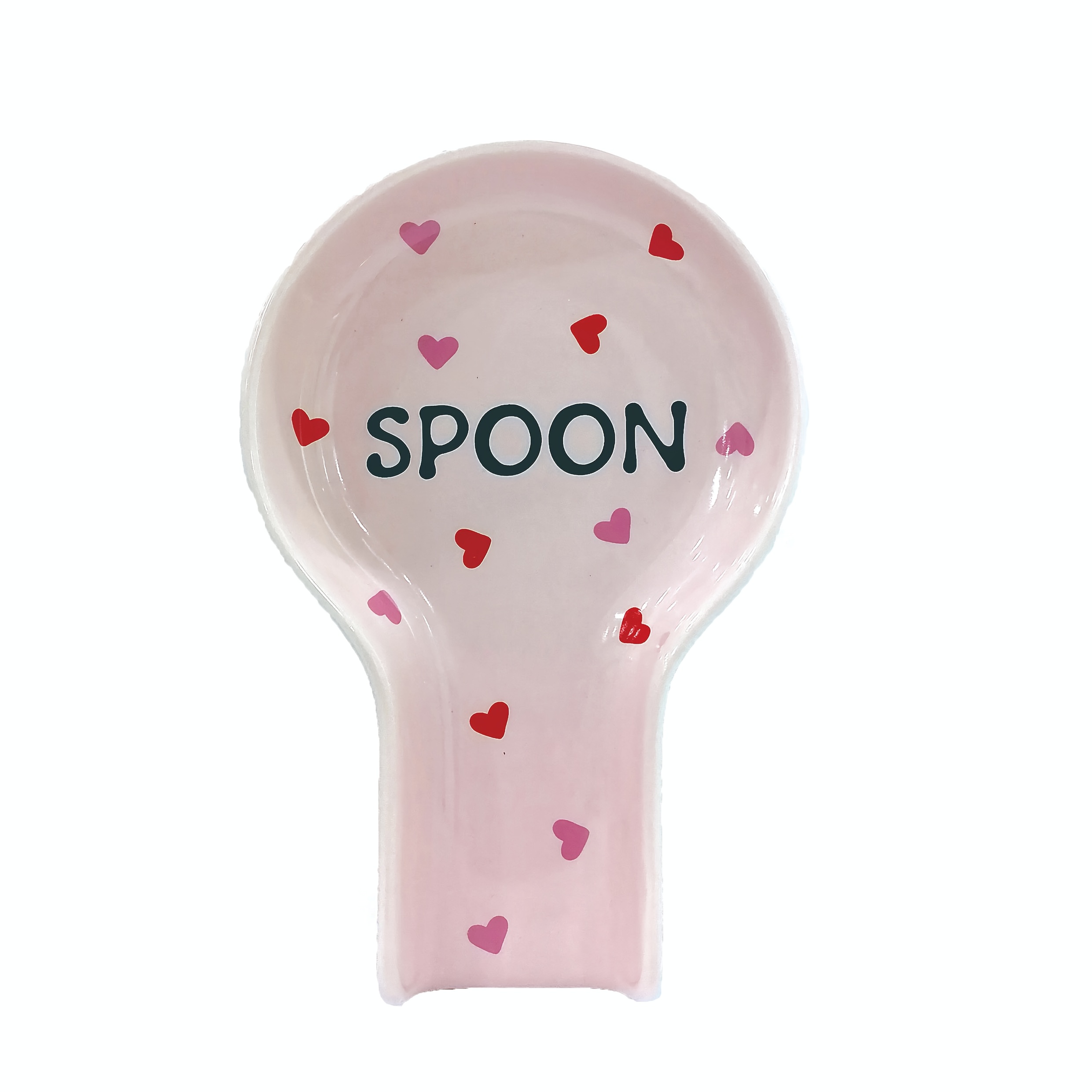 TEMU 1pc Of Ceramic Spoon Rest For , Pink For Kitchen Countertop Decoration, Suitable For Holding Cooking Spoons, Spatulas, Or Tongs, Perfect For Housewarming Parties, Halloween, And Christmas Gifts