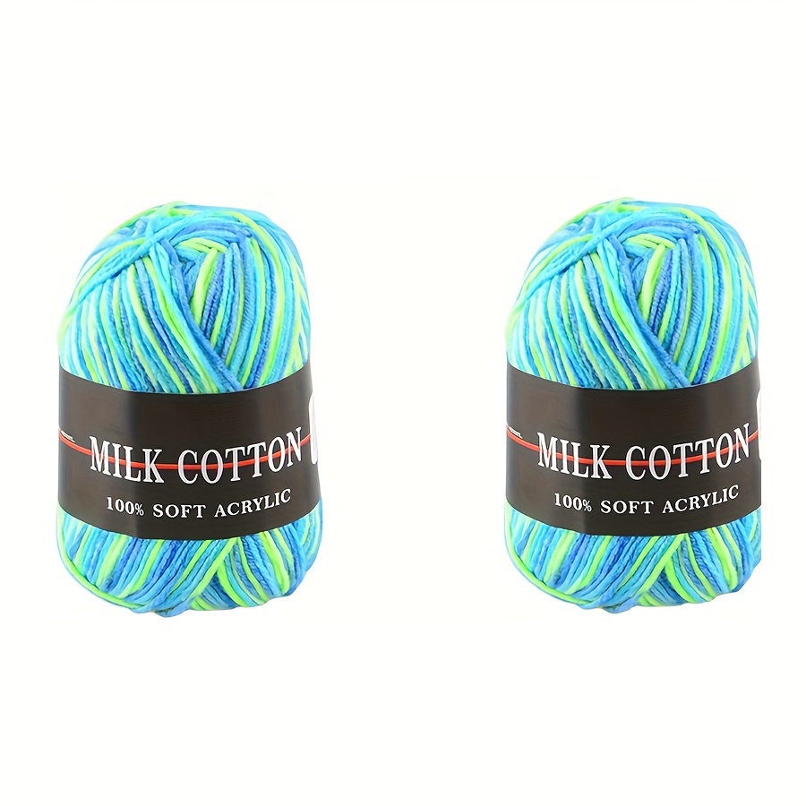 Image of 2 Pieces Of 100% Acrylic Yarn For Knitting, Dyed For Crochet, Suitable For Making Blankets, Sweaters, And Shawls