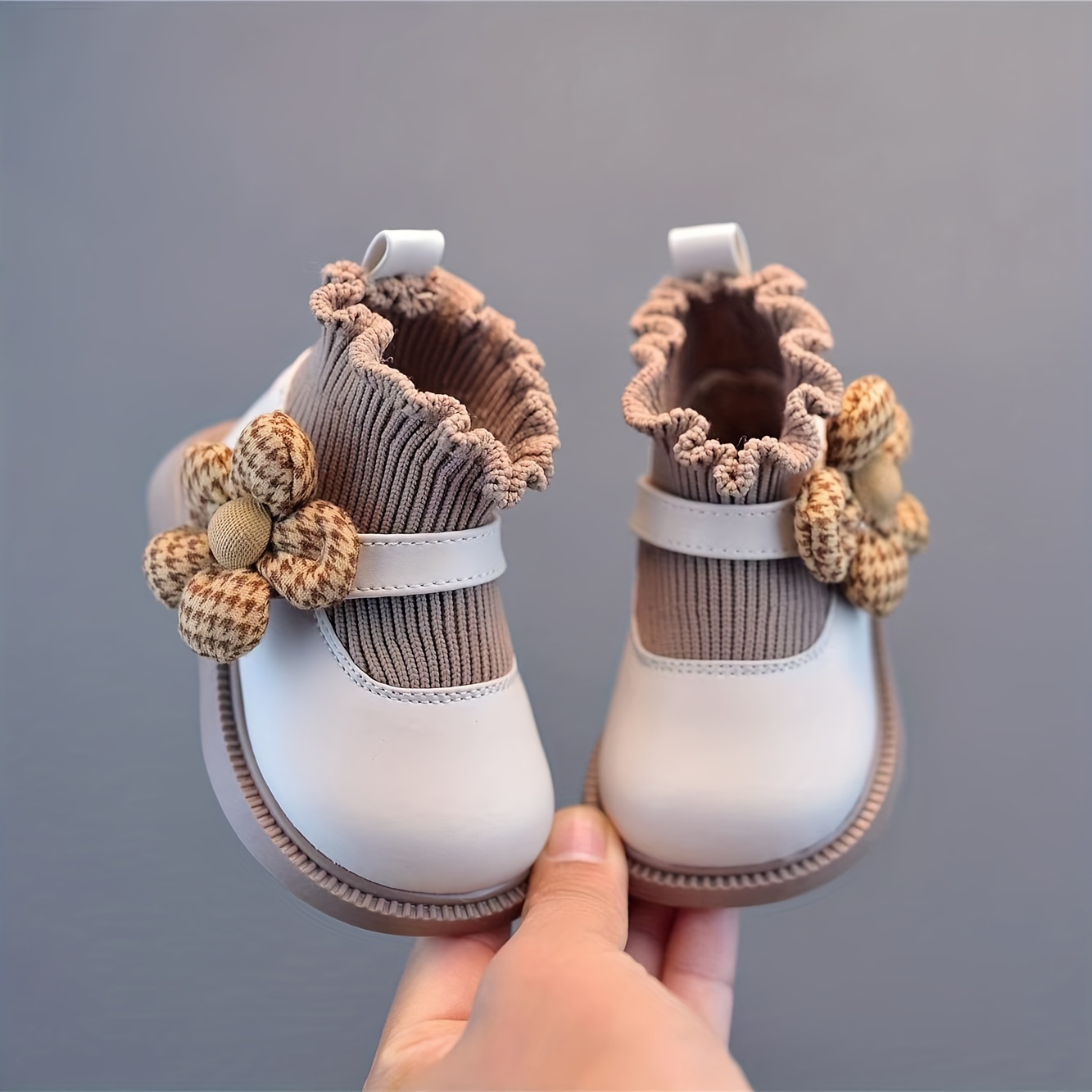 

Individual Walking Shoes - Soft Sole, Ankle-high Booties With Floral & Cloud Patterns For All