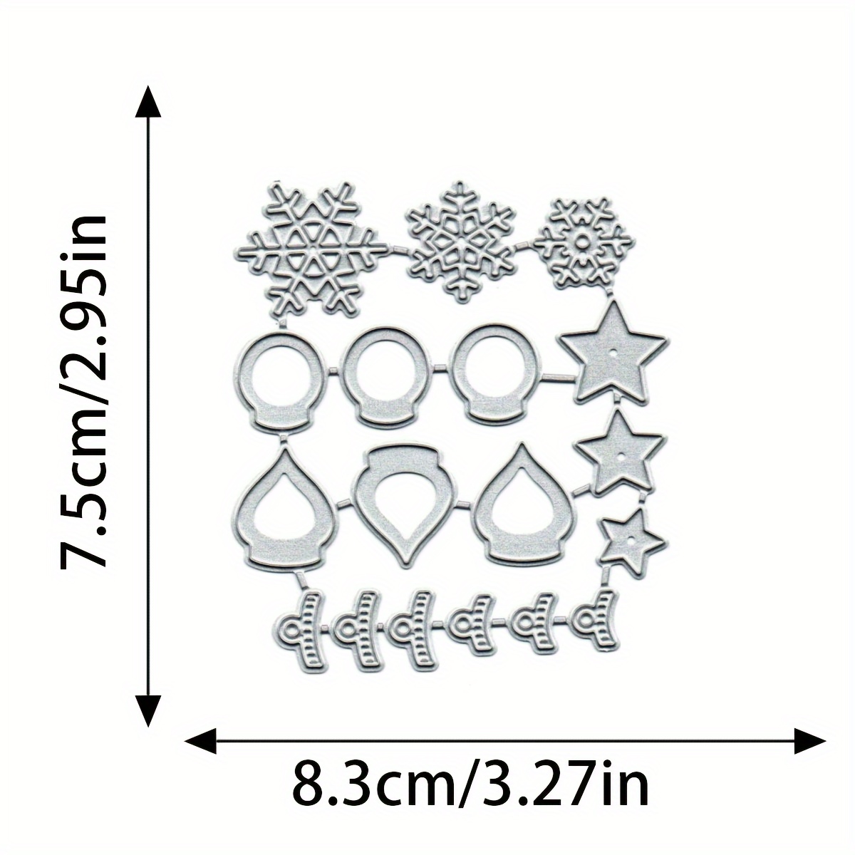 1pc Of Christmas Bell Greeting Card Decoration, Christmas Snowflake Bell Metal Cutting Template For Scrapbooking, Handmade Cutting Mold, Background Decoration Embossing Template, Photo Album, Making