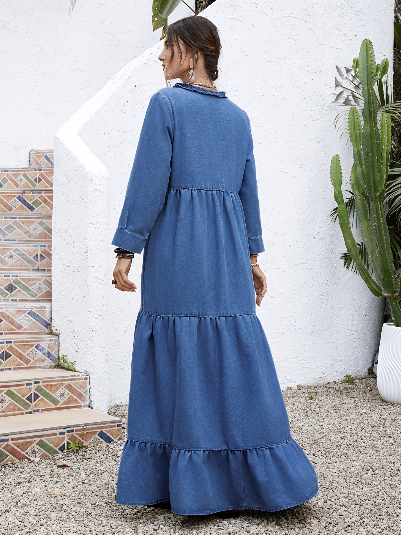 navy blue dress for baby girl Tassel Maxi Dress Brown