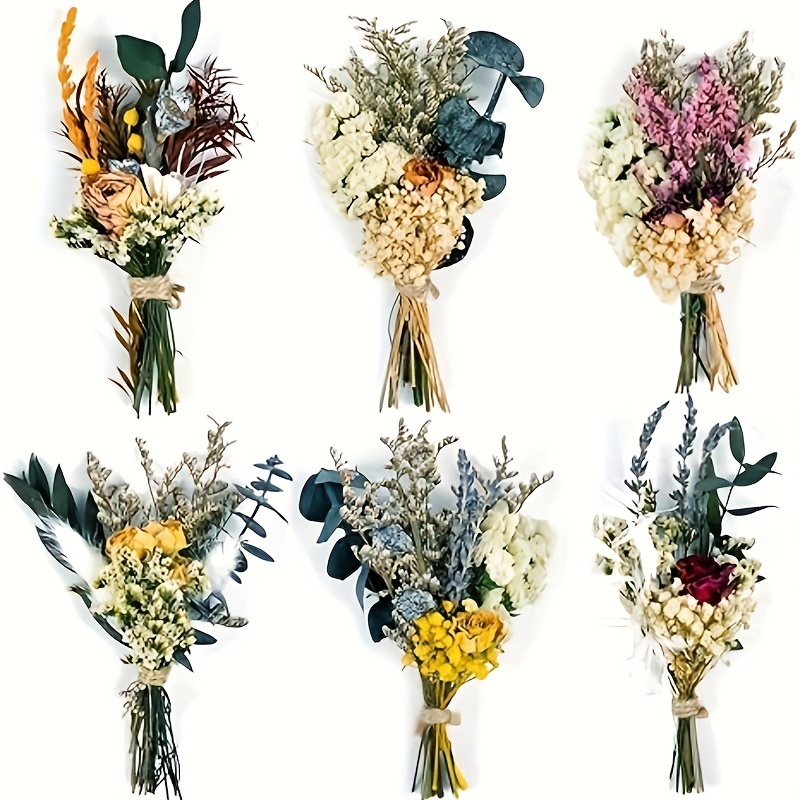 

Dried Bouquet, 6 Pcs Dried Bundles For Diy Crafts, , And