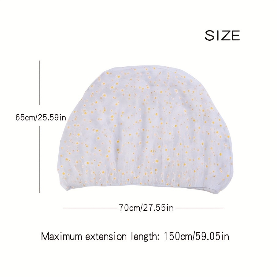 Floral Print Mosquito Net Canopy for Stroller - Large, Durable Polyester Bug-Proof Cover with Black and White Daisy Design, Hand Wash Only, Stroller Covering|Floral Pattern Canopy|Durable Stroller Cover, Stroller Covering