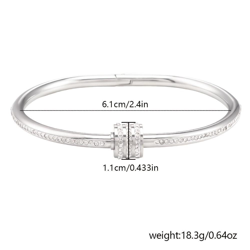 Women's Luxurious Rotatable Bead Design Zircon Bracelet