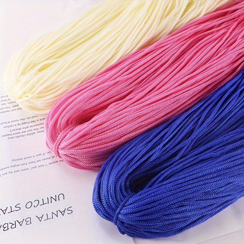 

1set 200g Light Weight Rope Nylon Cord, Knitting Hollow Yarn Diy Bracelet Mat Hat Bag Shoes Handmade