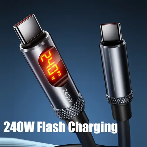 240w usb c to usb c cable pd3 1 support 480mbps high speed data transfer 8k video support type c to c fast charge compatible with iphone 16 pro max ipad samsung galaxy more