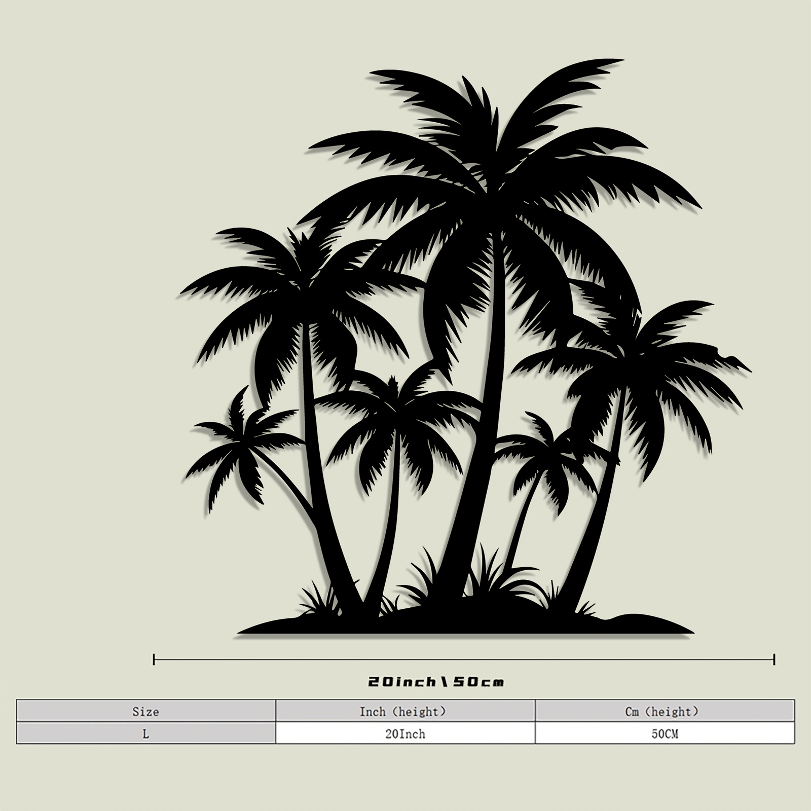 TEMU 1pc Of Metal Wall Art Featuring A Palm Tree, A Statue Mural Perfect For Home Decoration, An Ideal Gift For , And Suitable For Indoor And Outdoor