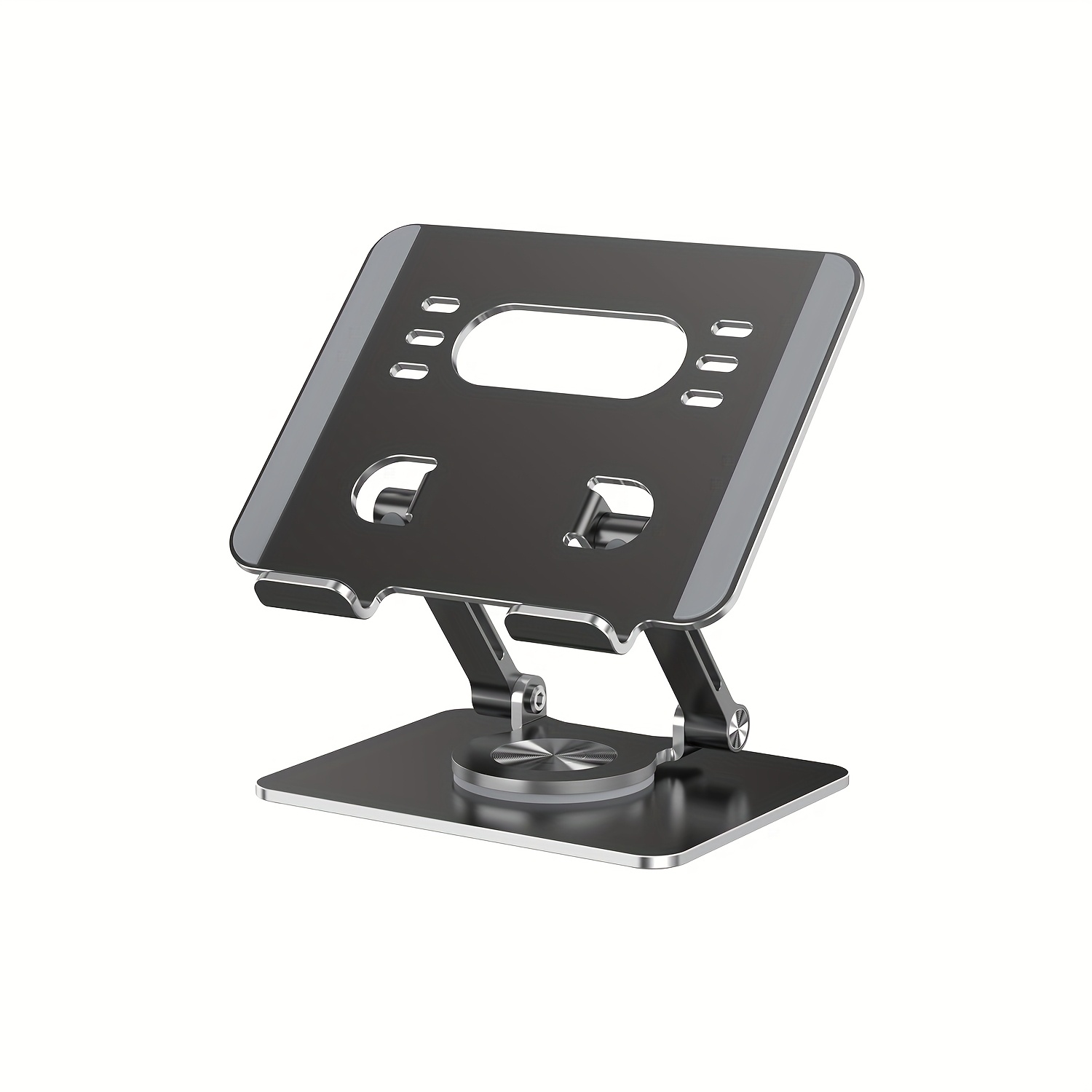 TEMU Kexin Tablet Stand Adjustable With 360 Swivel Base Aluminum Tablet Stand Holder Universal Tablet Holder For Ipad Huawei Fire Tablet Smartphone ,