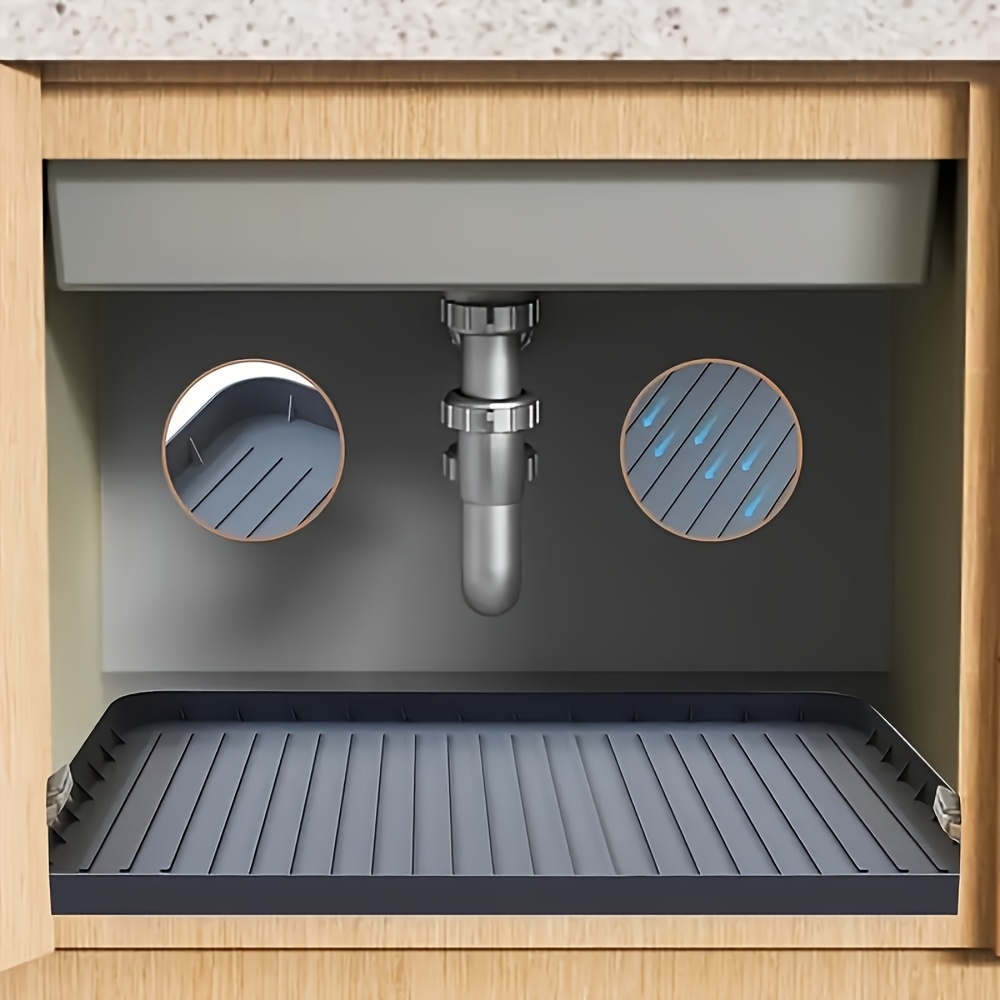 TEMU A Sink Pad Made Of High-quality Pp Material, Easy To Clean - Suitable For Waterproof Drip Tray Liners In Kitchen And Bathroom Cabinets, Providing Durable .