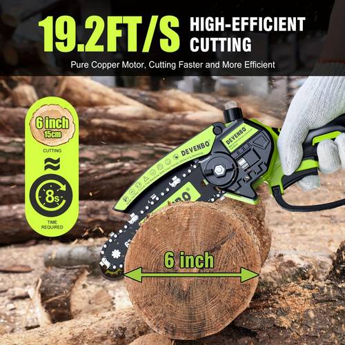 mini chainsaw 6 inch electric chainsaw 2024 portable handheld small chainsaw for wood cutting tree pruning yard home and garden including 2 batteries chains