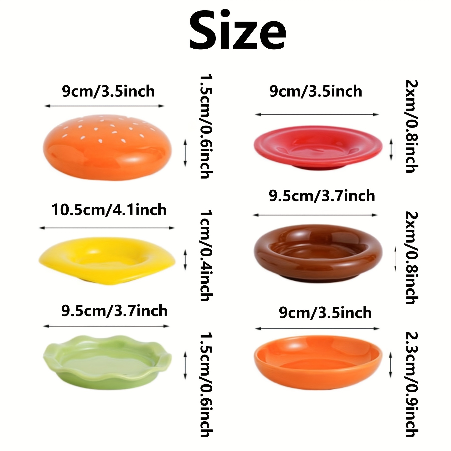 6 layer stackable hamburger shaped mini plates colorful plastic durable plates for family dinners parties picnics space saving design easy table decor snack serving trays party serving dishes tableware material Product details 2