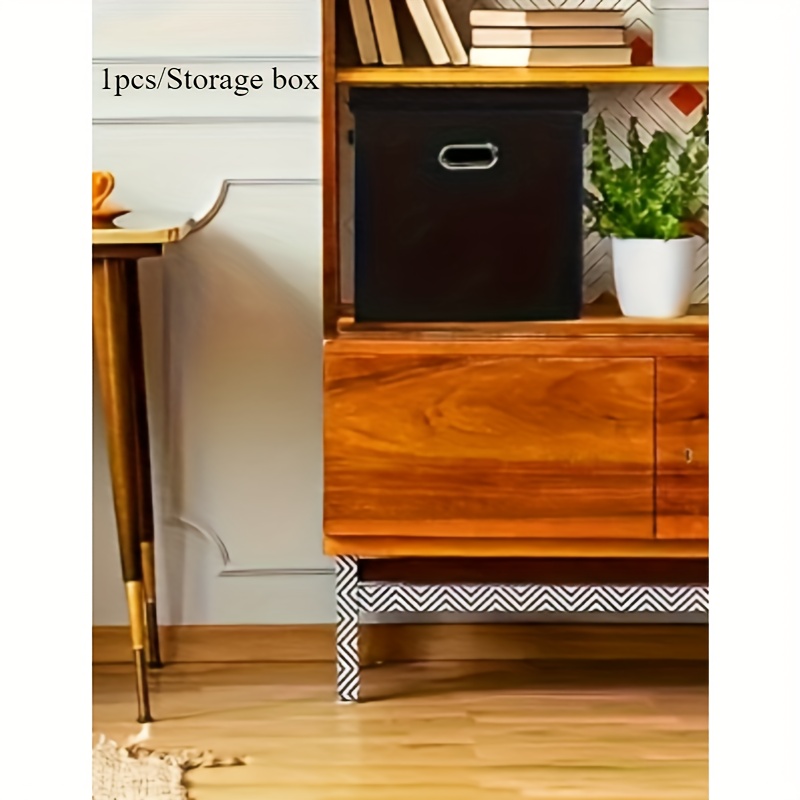 TEMU Durable Vinyl Record Storage Box - Holds 50  Singles, Stackable Album With Lid - File Cabinet Style Organizer With Handles, Solution Protecting