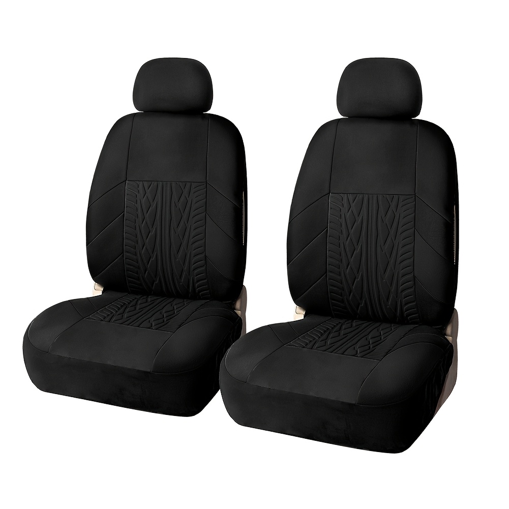TEMU Housse de siège de voiture en polyester noir pour personnes, housse de siège noire, et , universelle pour toutes , avec rembourrage en éponge