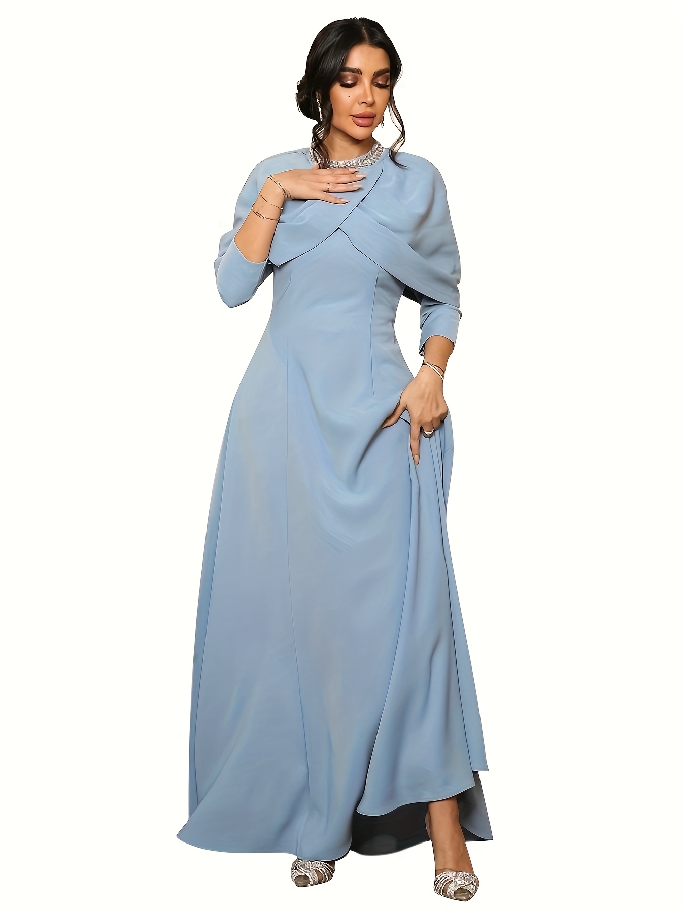 elegant beaded embellished kaftan dress long - Temu Germany