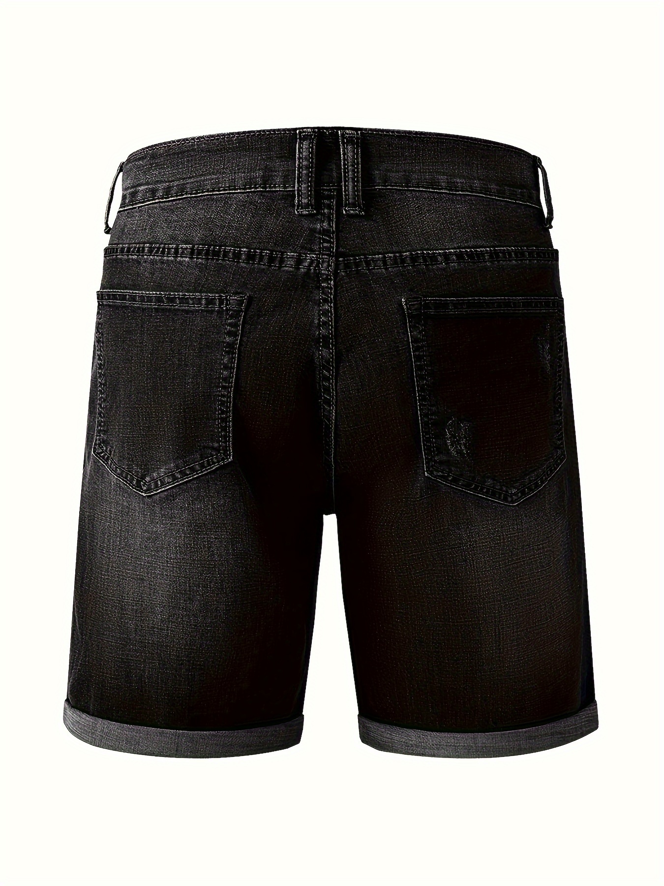 Cuffed jean 2024 shorts mens