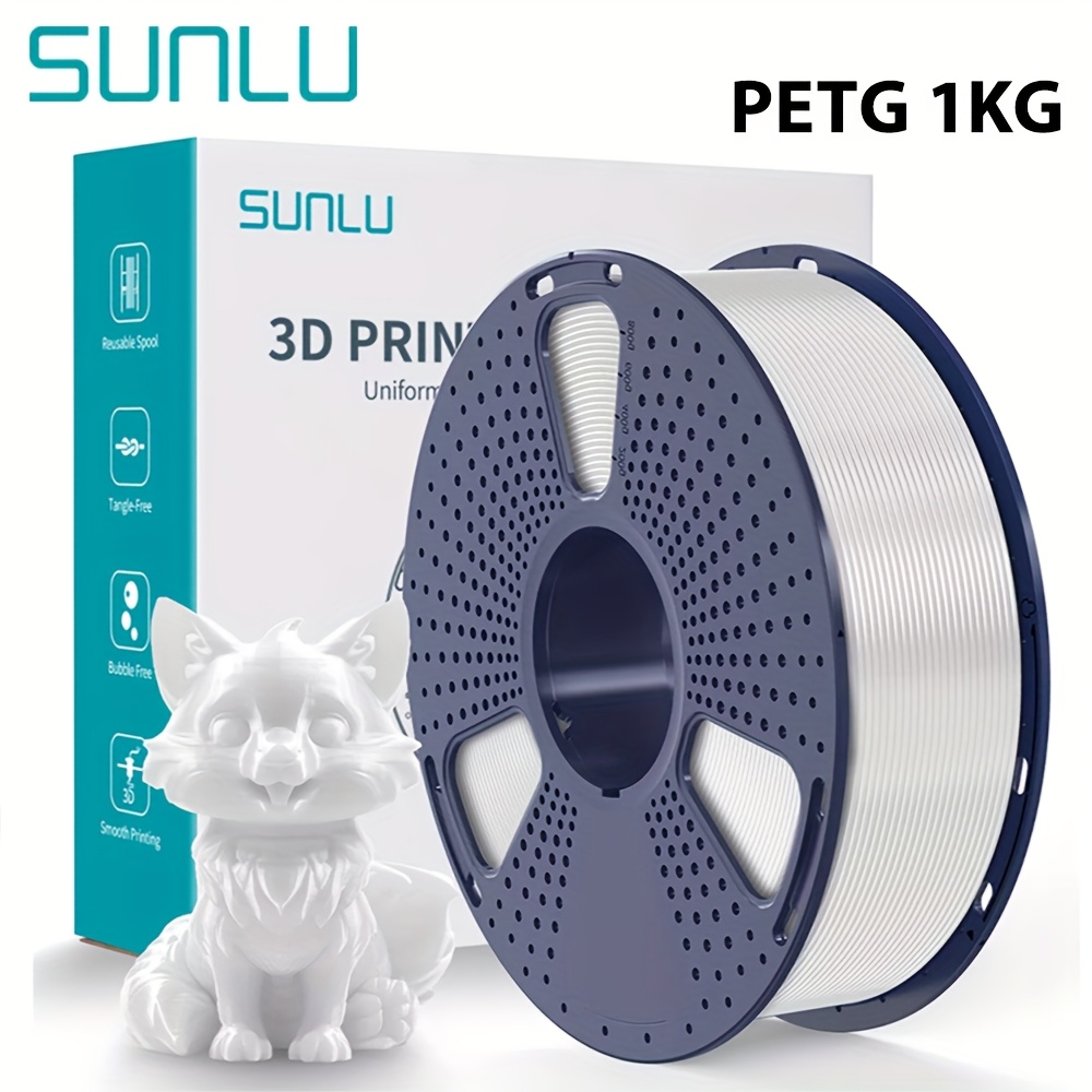 

Sunlu Petg 3d Printer Filament - 1.75mm Gray Black White Spool, 1kg For Fdm Printers, Toughness & Layer , High , For Indoor & Outdoor Use, Indoor 3d Prints | Uniform Filament Design | Petg Spool