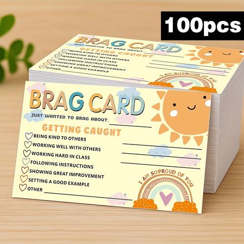 50 100pcs card positive behavior reinforcement postcards with encouragement checkboxes back to school supplies english motivational messages colorful postcards inspirational teacher gift