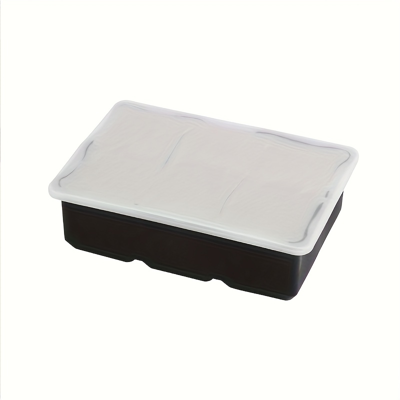 Image of Large Food-grade Silicone Tray With Removable Lid - 6 Compartments, , Kitchen Essential For Apartment Living, Food-safe Design. Refrigerator Ice Box