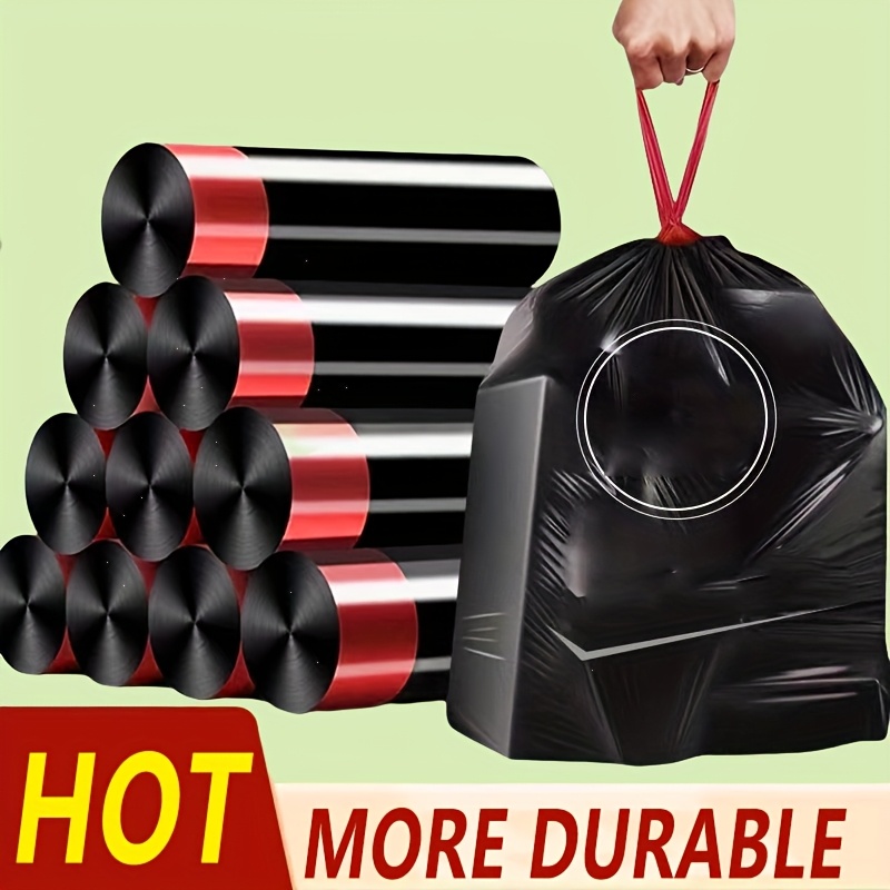 TEMU 100 Garbage Bags, Trash Bags, Thickened With Drawstring Garbage Bags, Not , Used For 4-gallon Trash Cans, 15 Liter Trash Cans, Suitable For