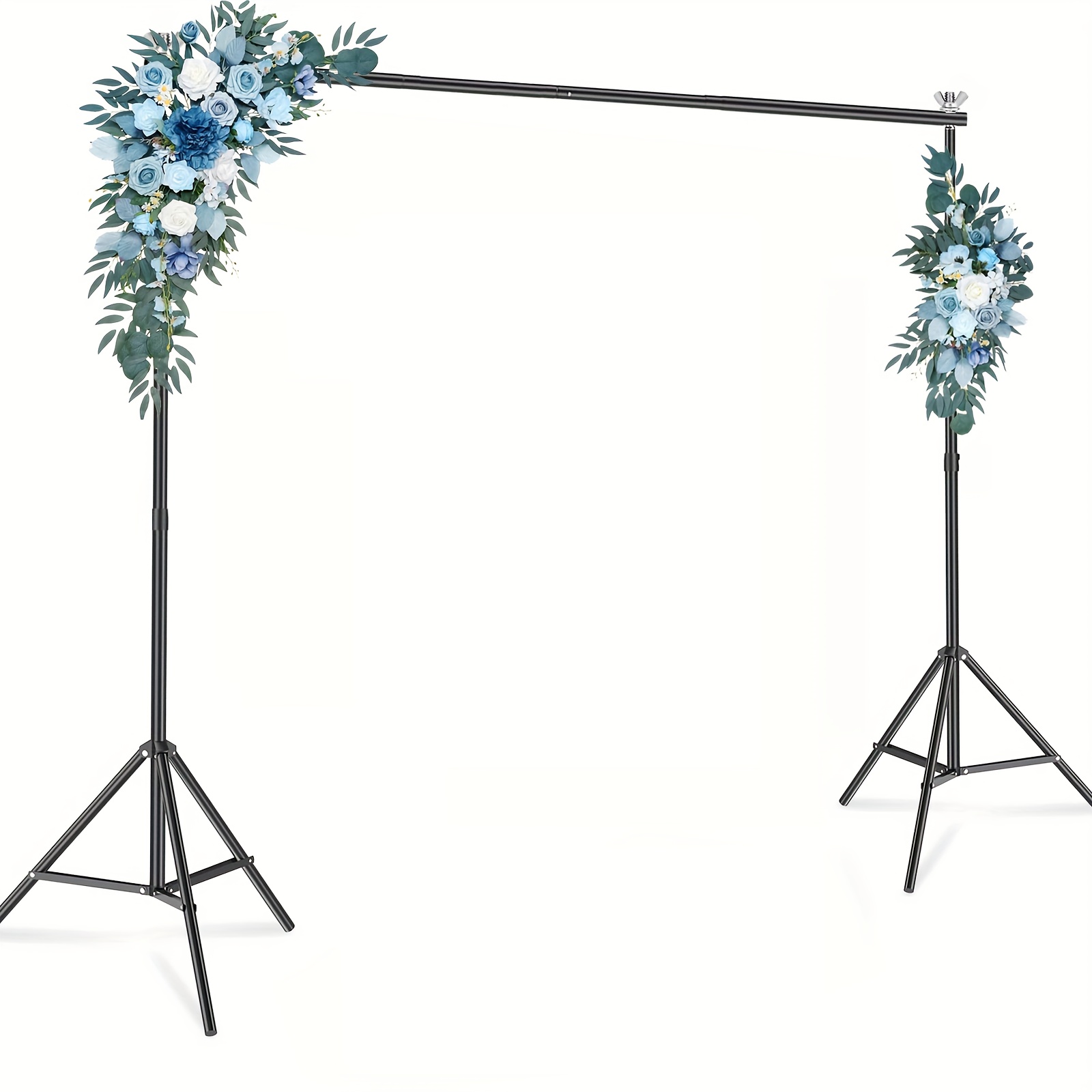 E-shop 6,5x9ft Verstellbarer Hintergrundständer Kit - Hochzeitsbogen Quadratischer Hintergrundständer Goldenes Metallbogen Hintergrundständer für