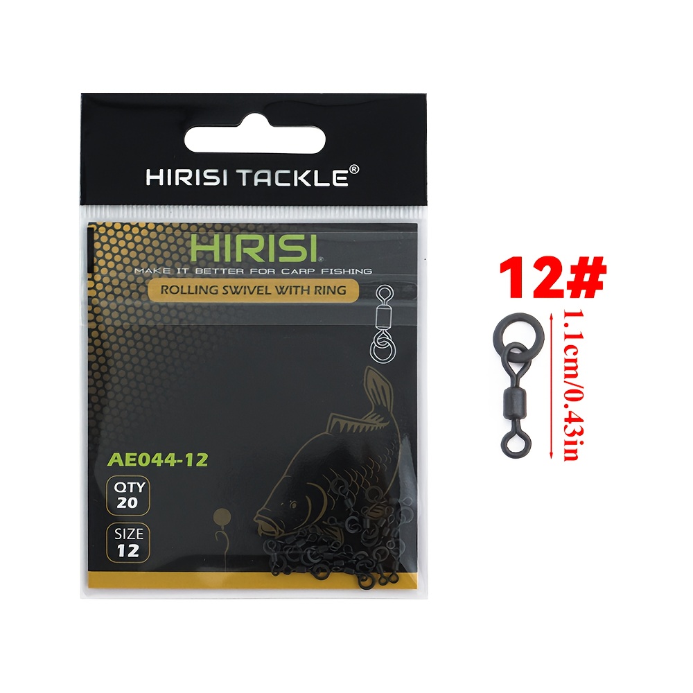 Image of Hirisi 20pcs Carp Fishing Swivels Snaps With Solid Change Fishing Hook Swivels Fishing Accessories