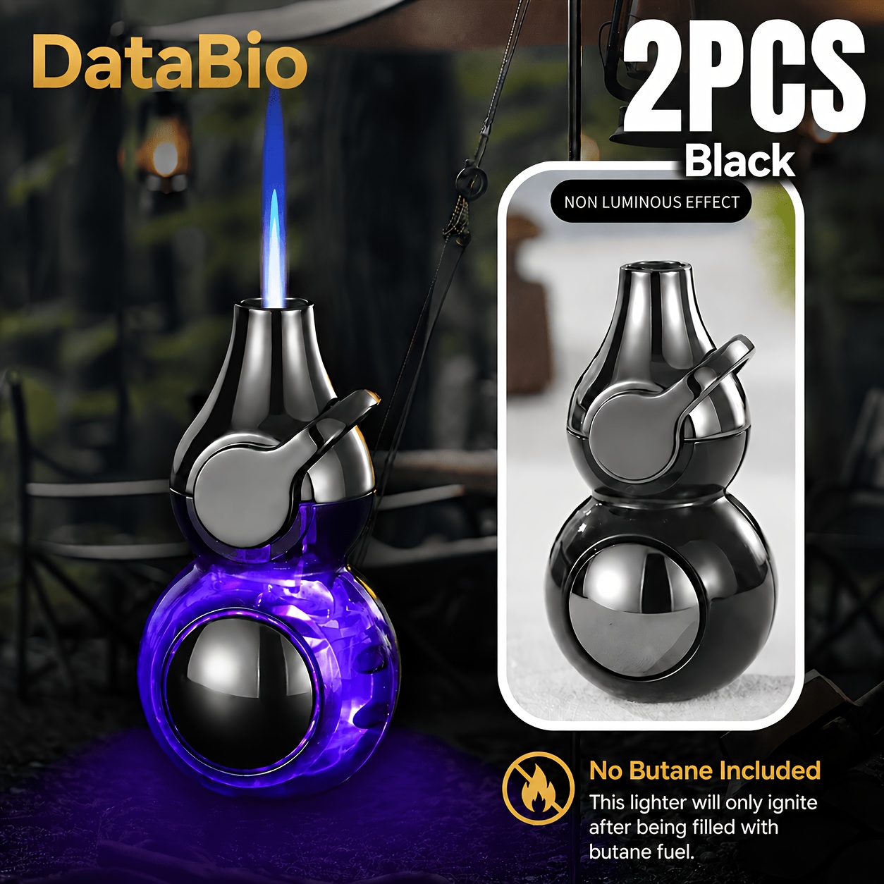 TEMU (no Butane) 2 Pack , Lighter, Rocker Ignition, With Transparent Gas Window, Refillable Butane Gas Lighter, Classic Mini Portable Lighter,