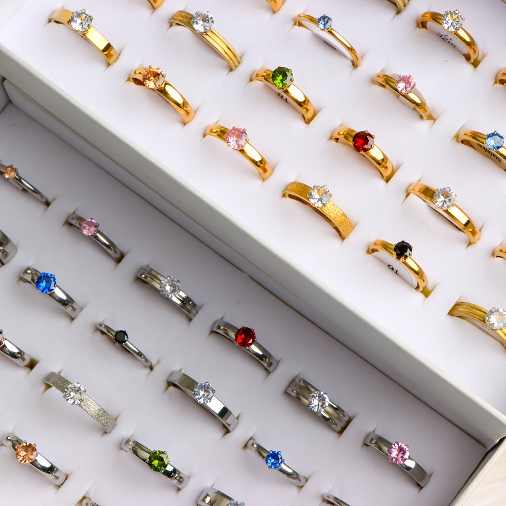 12pc Elegant Stainless Steel Rings Set for Daily Wear