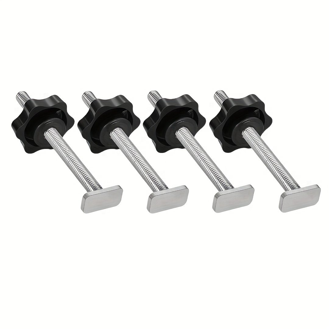 Image of 4pcs/8pcs/16pcs Set M8 T-screws 100mm Long, With Plum Copper Hand-tightening Nuts, Suitable For Standard 19/30/45mm Woodworking Slide Rails
