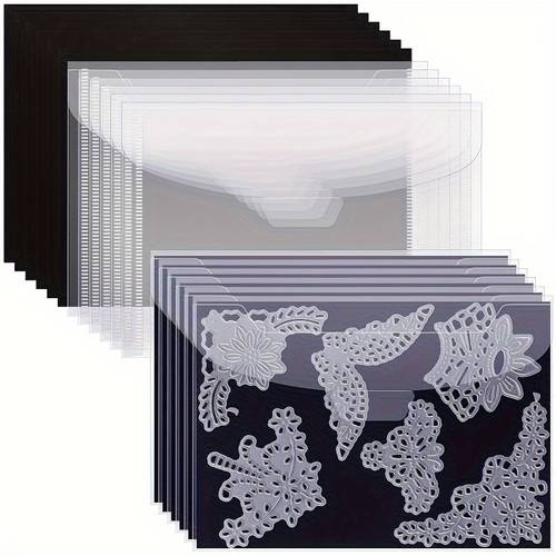 item picture 40pcs 20pcs clear metal stencil storage bags plastic storage bags with magnetic sheet stencil storage bags resealable plastic envelope bags for stencil templates envelopes
