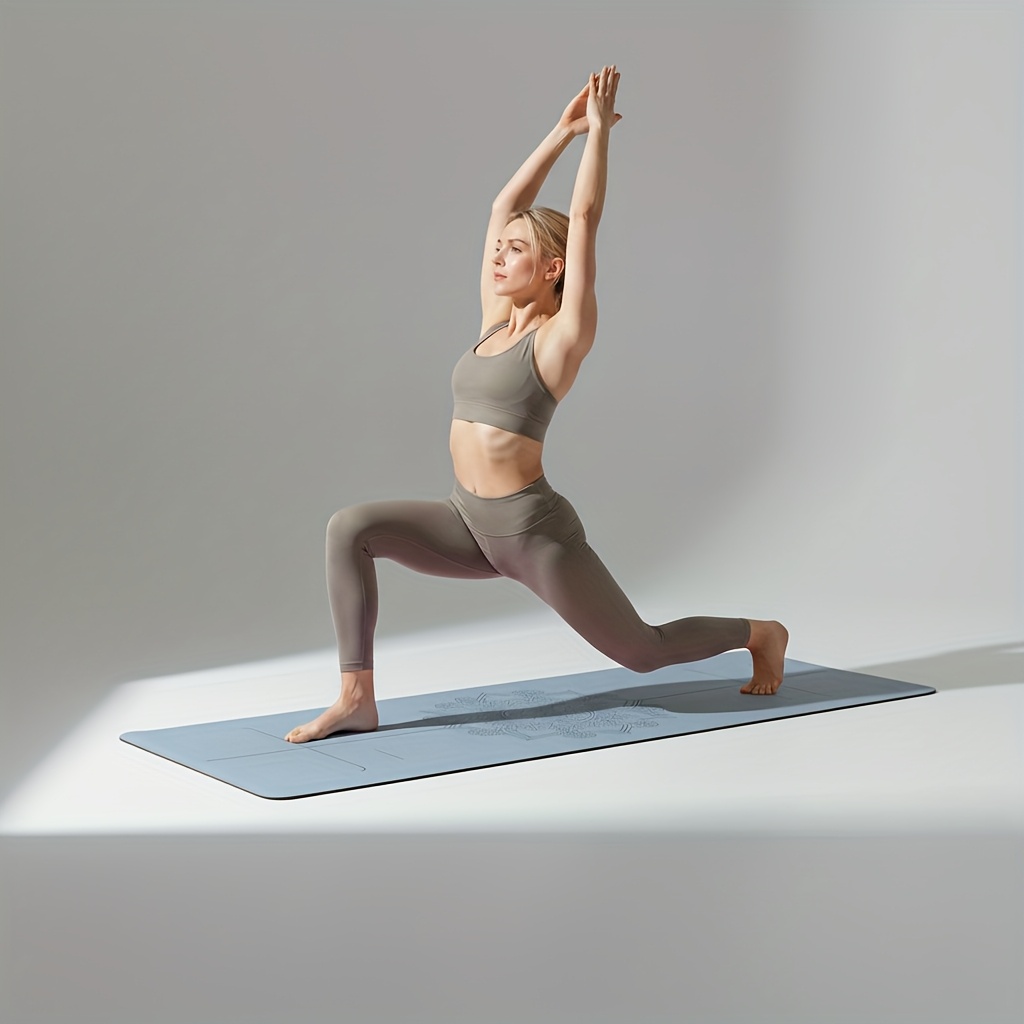 Non-Slip TPE Thick Yoga Mat with Alignment Markers, Large Size 182.88cm Long X 80.01cm Wide X 0.58cm Thick, Tear-Resistant Exercise And Fitness Mat for Yoga, Pilates, And Floor Training.