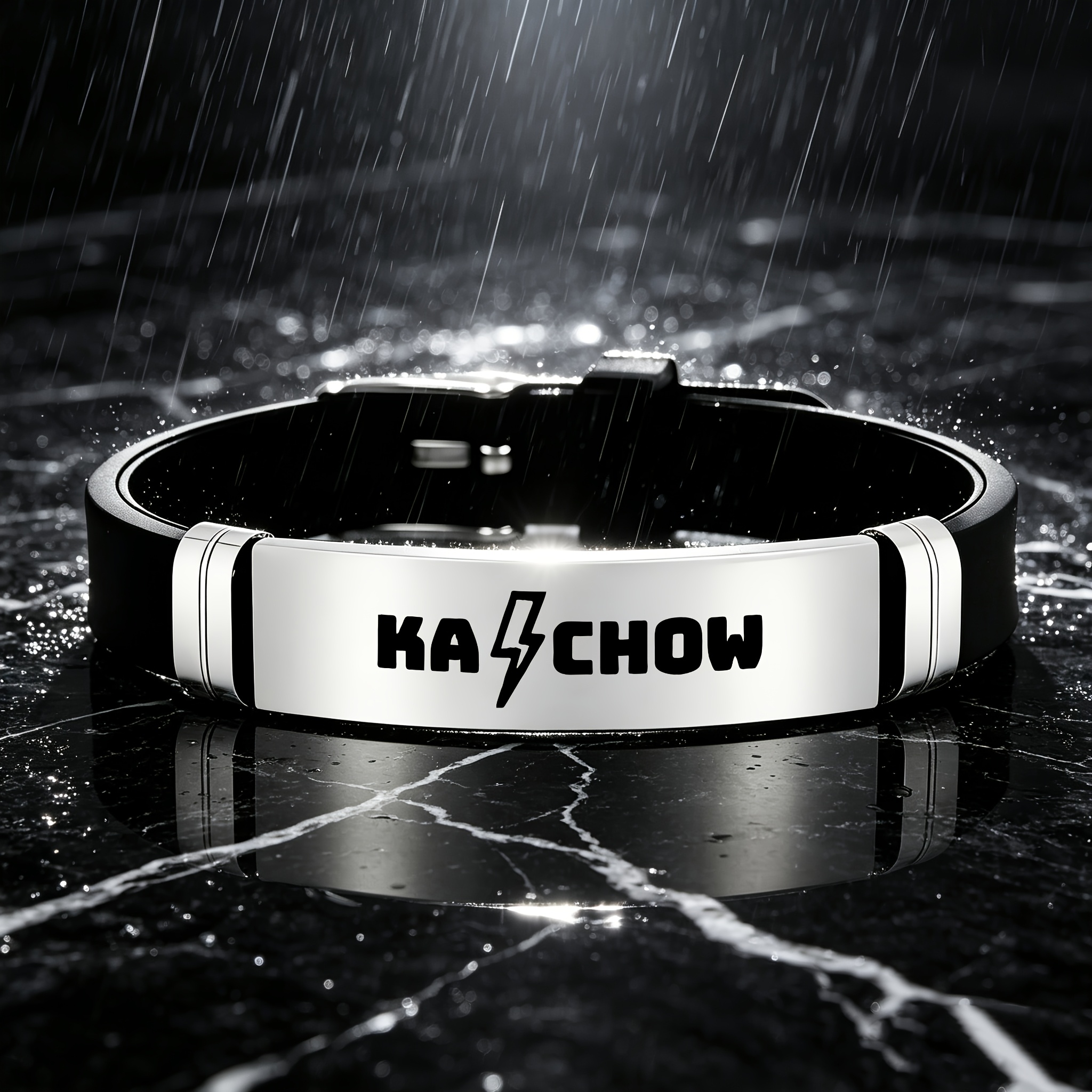 Creative Trendy Waterproof Stainless Steel Silicone Bracelet