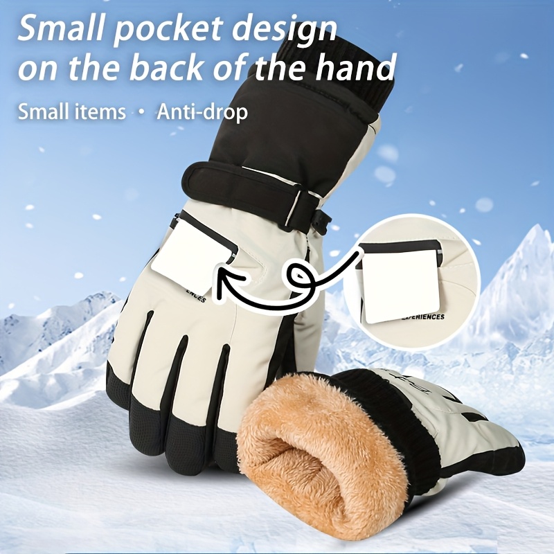 DTUCYCLE Winter Touchscreen Skiing & Cycling Gloves - Thick Thermal Sports Gloves with Magic Tape Closure, Unisex for Men/Women, Compatible for Smartphone for Skiing, Mountain, Outdoor Activities (Cold Weather) - Machine