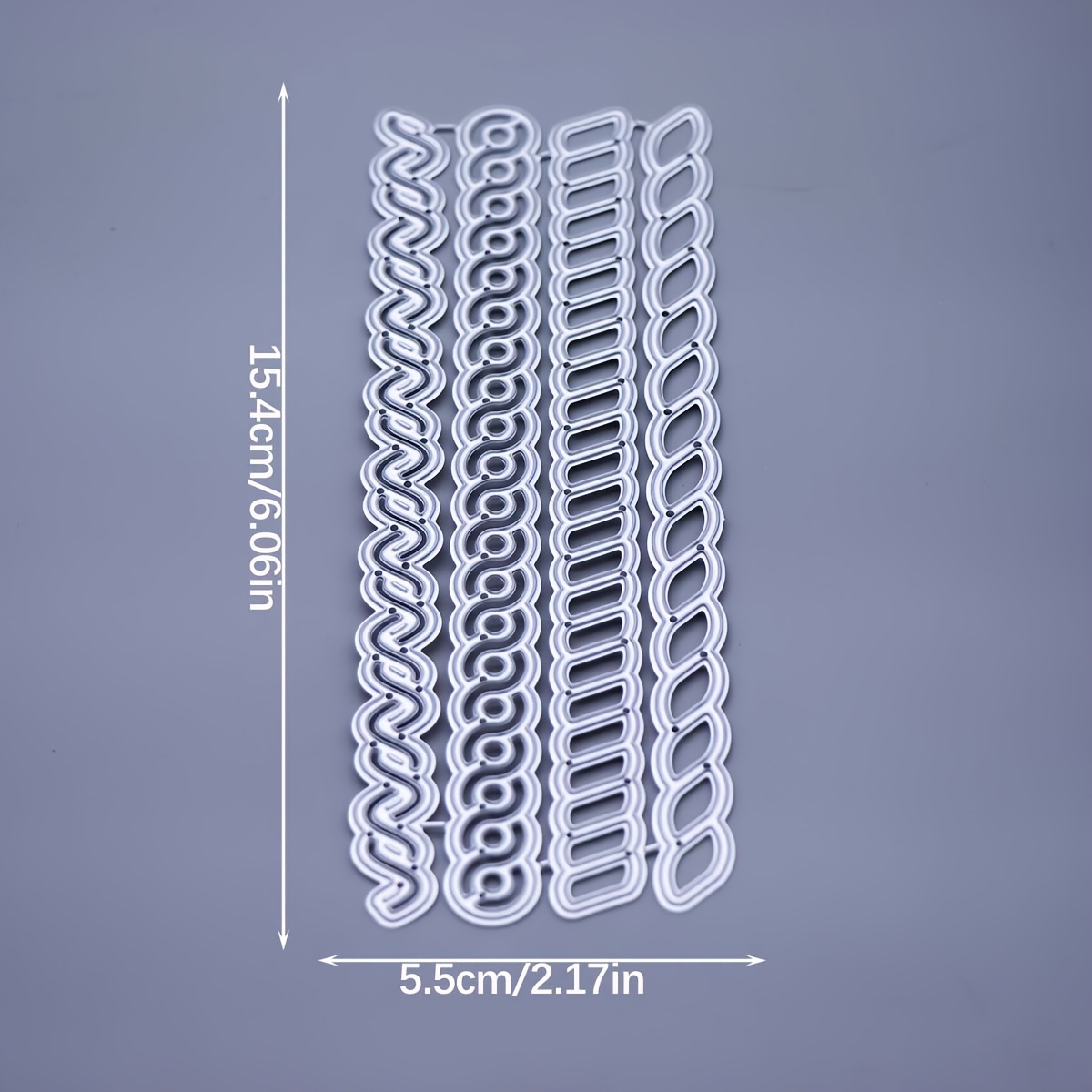 TEMU Lace Borders Metal Cutting Dies, Frame Die Cuts For Scrapbooking, Diy Scrapbooking Card Making Embossing Stencil For Paper Crafts