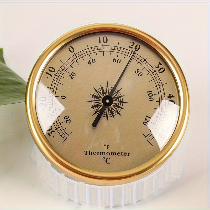 Image of Golden Thermometer Hygrometer, Outdoor Weather Barometer For Fishing Enthusiasts
