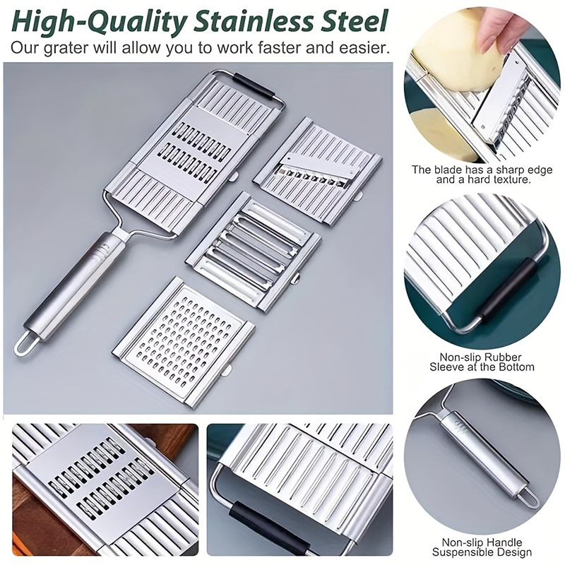 

Multi-purpose Vegetable Slicer Cut Stainless Steel Grater Cut Set