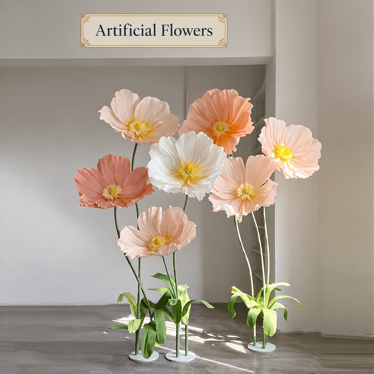extra large artificial flowers sold on Temu United States