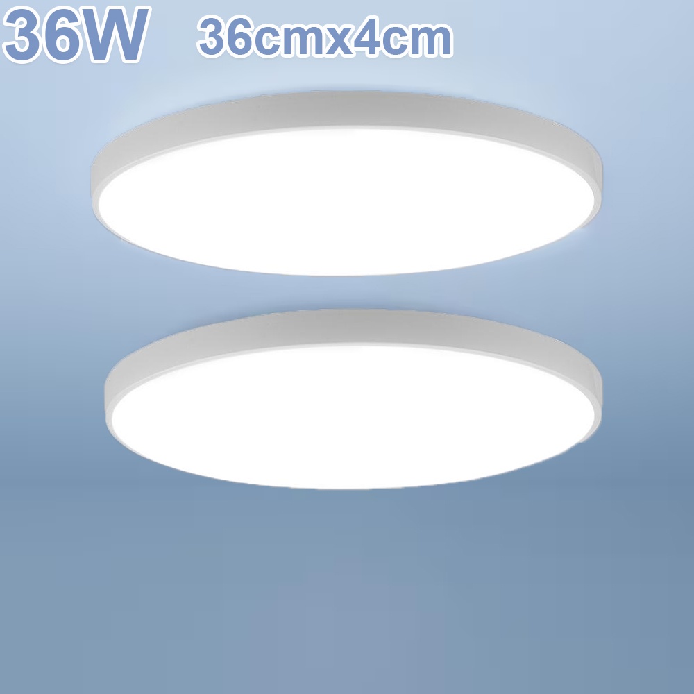 2 pack 36w ultra thin led ceiling light 6500k cool white round ceiling lights for bedroom kitchen 36x4cm non dimmable